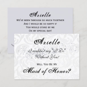 Elegant Calligraphy Regency Style Maid of Honour Invitation