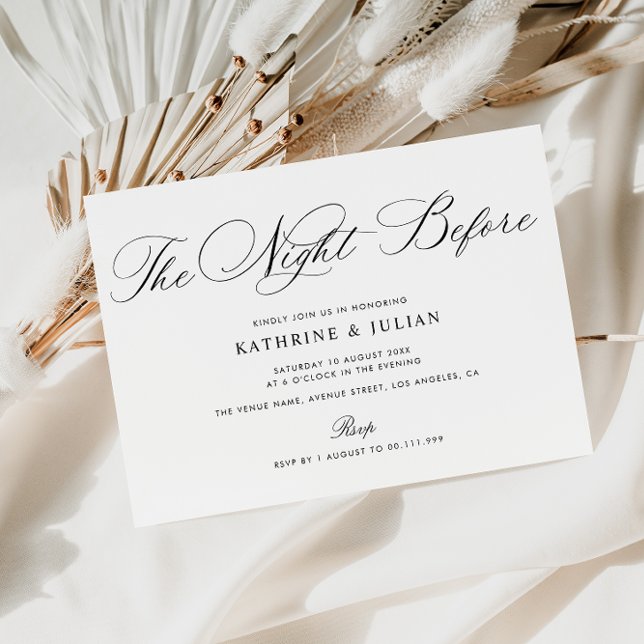 elegant calligraphy Rehearsal dinner invitation (Creator Uploaded)