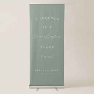 Elegant Calligraphy Retractable Wedding Banner