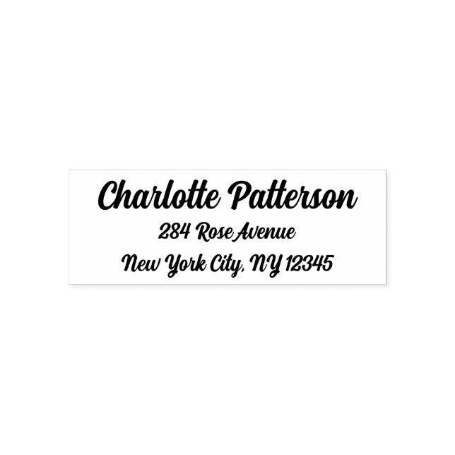 Elegant Calligraphy Return Address Self-inking Stamp (Design)