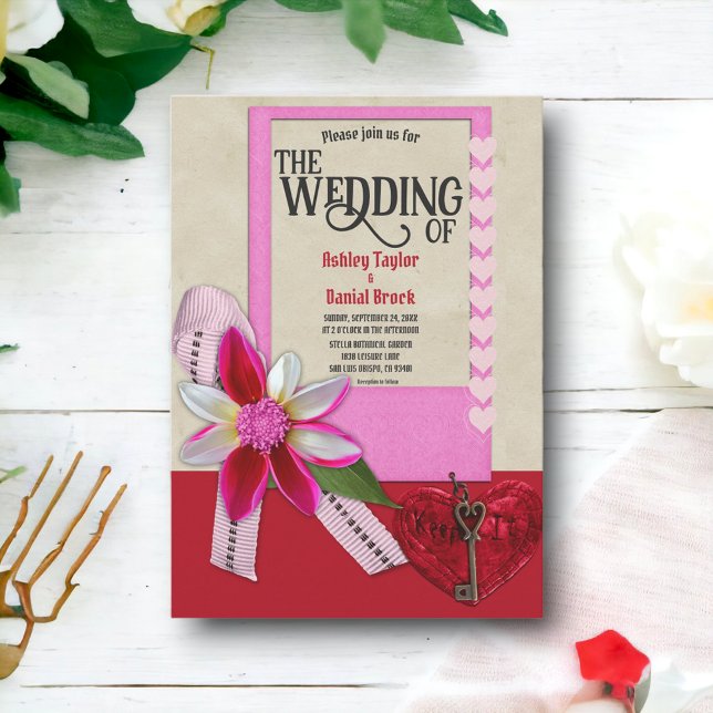 Elegant Calligraphy Romantic Decorative Wedding Invitation (Creator Uploaded)