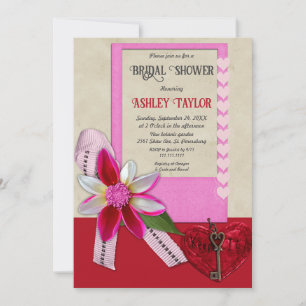 Elegant Calligraphy Romantic Modern Bridal Shower Invitation