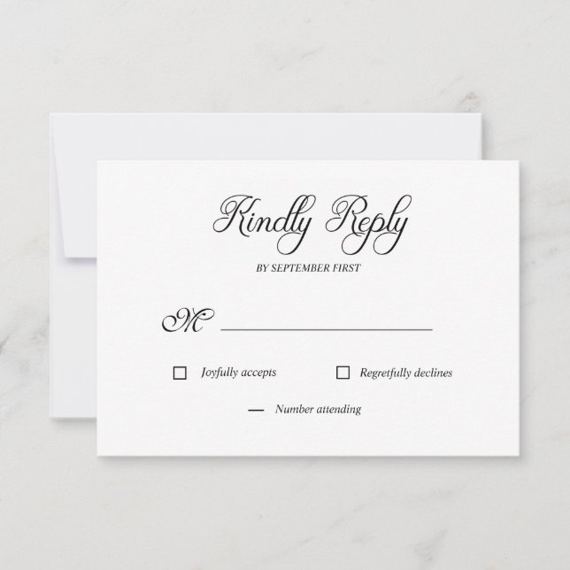 Elegant Calligraphy ⎢ RSVP Card (Front)