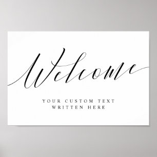 Elegant Calligraphy Script Any Event Welcome Sign