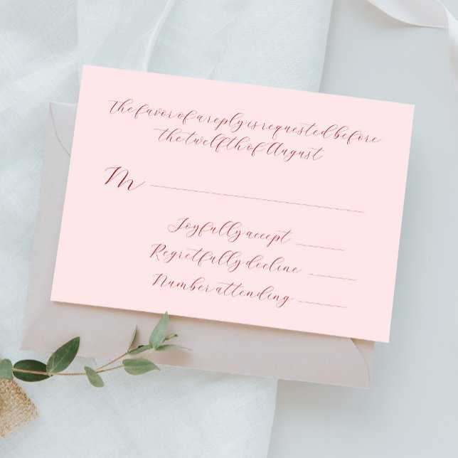 Elegant calligraphy script classic wedding RSVP card (Creator Uploaded)
