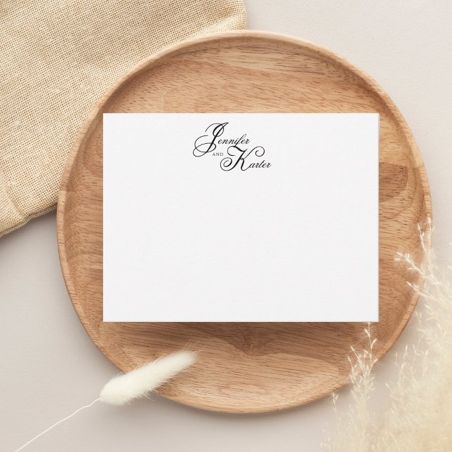 Elegant Calligraphy Script Couple Monogrammed Card (Creator Uploaded)