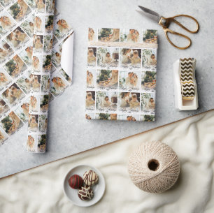 Elegant Calligraphy Script Custom Family Photo Wrapping Paper