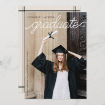 Elegant Calligraphy Script Graduation Photo