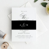 Elegant Calligraphy Script Luxury Wedding Black