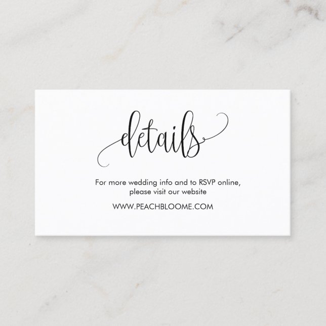 elegant calligraphy script, modern typography and business card (Front)