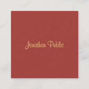 Elegant Calligraphy Script Name Modern Template Square Business Card