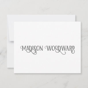 Elegant Calligraphy Script Note Card