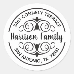 Elegant Calligraphy Script Return Address Label