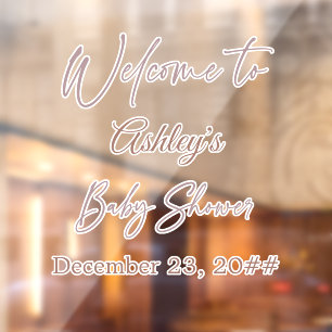 Elegant Calligraphy Script Simple Bohemian Modern  Window Cling