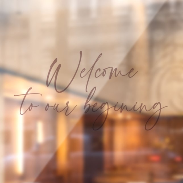 Elegant Calligraphy Script Vintage Bohemian Modern Window Cling (Sheet 2)