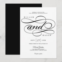 Elegant Calligraphy Script Wedding Invitation