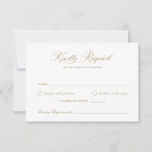 Elegant Calligraphy Script Wedding RSVP Card