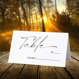 Elegant Calligraphy Script Wedding Saeting Table Place Card