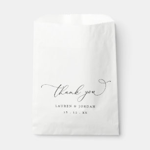 Elegant Calligraphy Script Wedding Thank You  Favour Bags