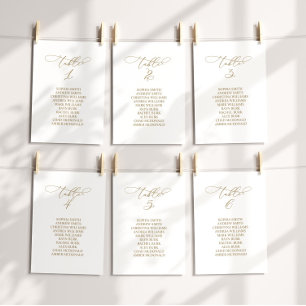Elegant Calligraphy Table Number 4 Seating Chart