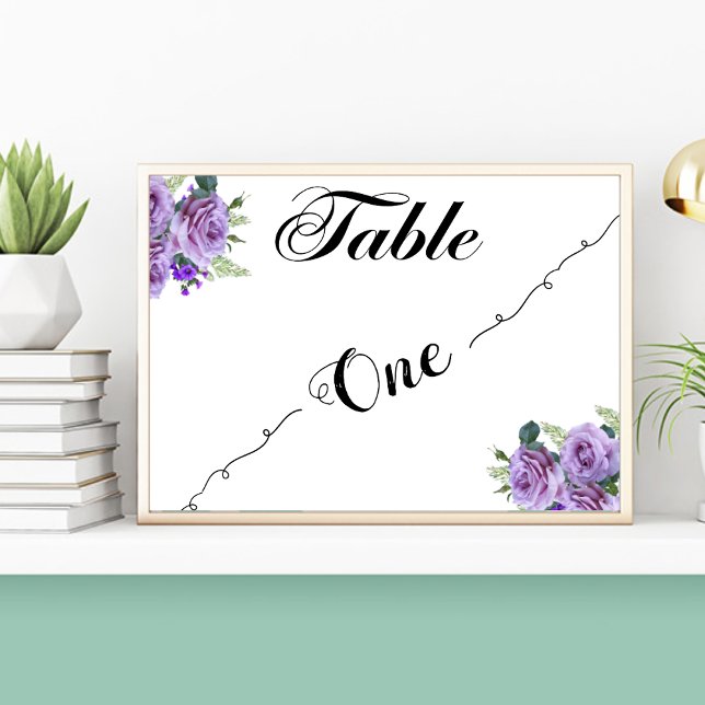 Elegant Calligraphy Table One Table Number (Creator Uploaded)