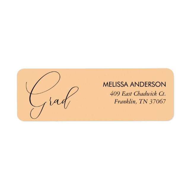 Elegant Calligraphy Trendy Graduation (Front)
