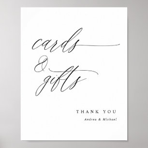 Elegant Calligraphy Wedding Cards & Gifts Sign