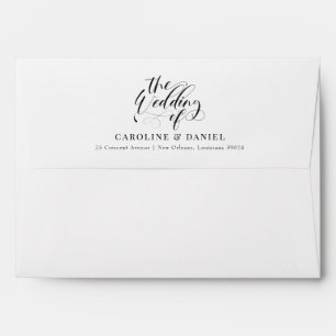 Elegant Calligraphy Wedding Envelope