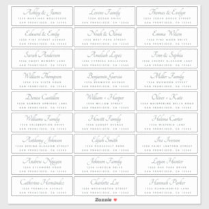 Elegant Calligraphy Wedding Guest Address Labels