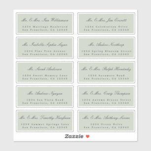 Elegant Calligraphy Wedding Guest Address Labels