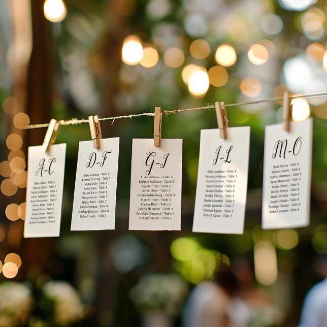 Elegant Calligraphy Wedding Guest by Last Name S~U Invitation (Creator Uploaded)