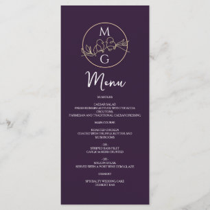 Elegant Calligraphy Wedding Menu