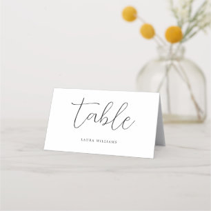 Elegant Calligraphy Wedding Place Card