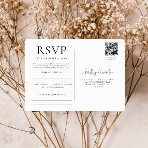 Elegant Calligraphy Wedding response card RSVP