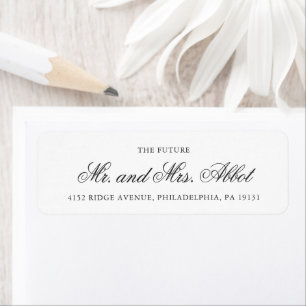 Elegant Calligraphy Wedding Return Address