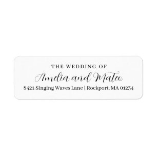 Elegant Calligraphy Wedding Return Address