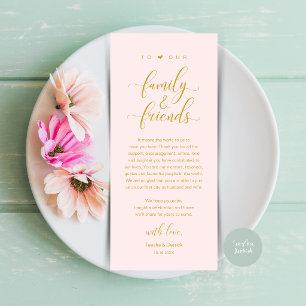 Elegant Calligraphy Wedding Thank You Table Card