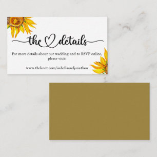 Elegant Calligraphy Wedding Website  Enclosure Car Card