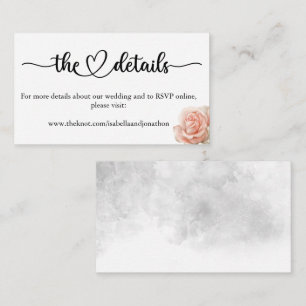 Elegant Calligraphy Wedding Website  Enclosure Car Card