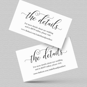 Elegant Calligraphy Wedding Website Enclosure Card