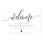 Elegant calligraphy Welcome Wedding Sign