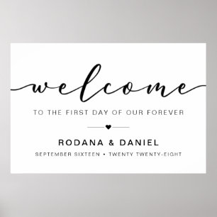 Elegant Calligraphy Welcome Wedding Sign