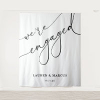 Elegant Calligraphy We're Engaged Engagement Party