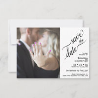 Elegant Calligraphy White Minimalist Wedding