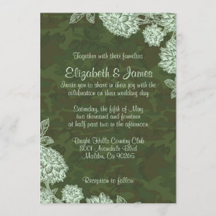 Elegant Camo Wedding Invitations