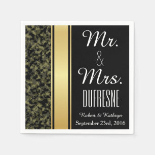 Elegant Camouflage Wedding Napkin