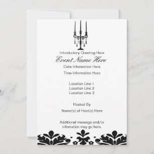 Elegant Candelabra Invitations