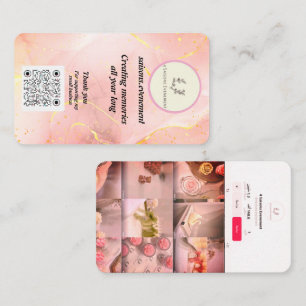 Elegant Candle Business Card 4saisons.evenement