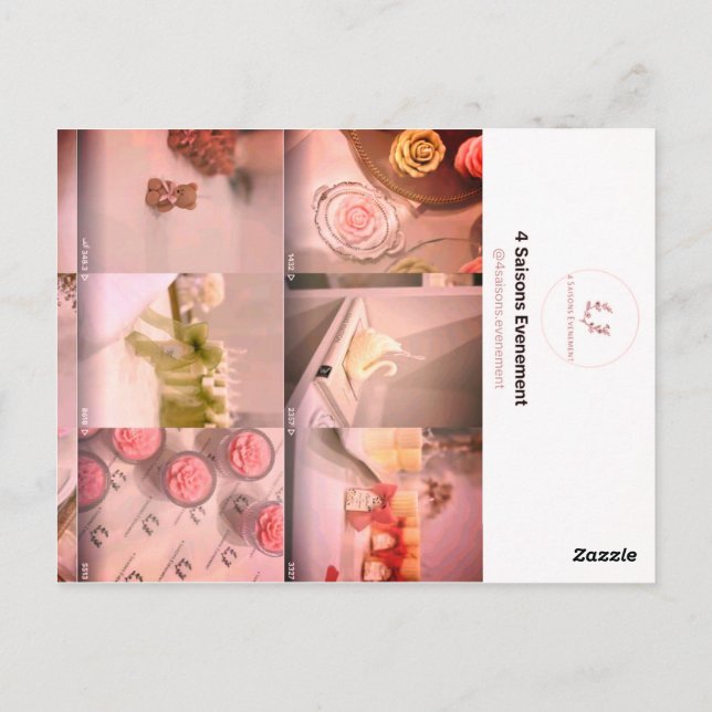 Elegant Candle Business Card | 4saisons.evenement (Back)