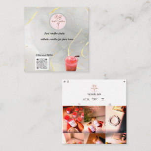 Elegant Candle Business Card   Soul Candles Studio